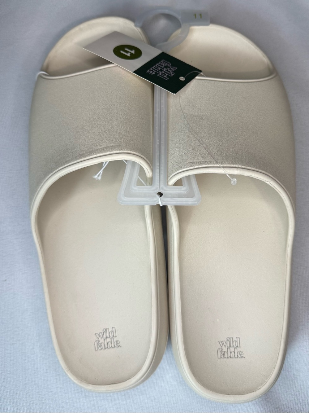 wild fable Cream Minimal Slide Sandals Size 11 NWT